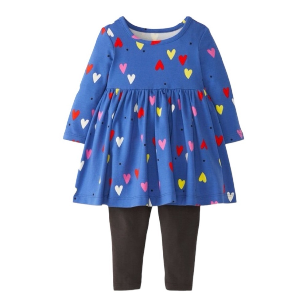 NWOT Hanna Andersson Girls Skater Dress- Size 70cm/6-12 mos. - Picture 8 of 9